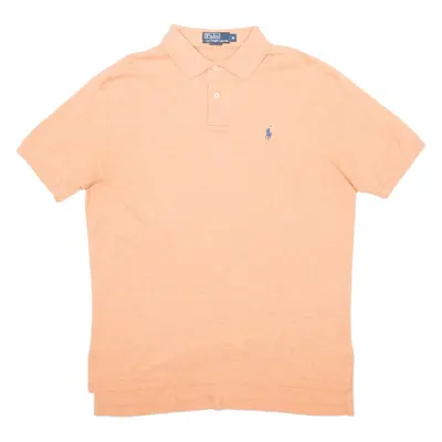 POLO RALPH LAUREN Mens Polo Shirt Pink Short Sleeve M