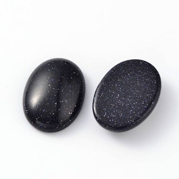 Oval Synthetic Blue Goldstone Cabochons