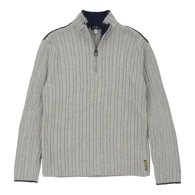 Armani Jeans 1/4 Zip - Medium Grey Cotton