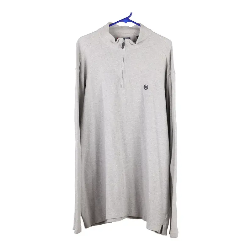 Chaps Ralph Lauren Tall 1/4 Zip - 2XL Grey Cotton