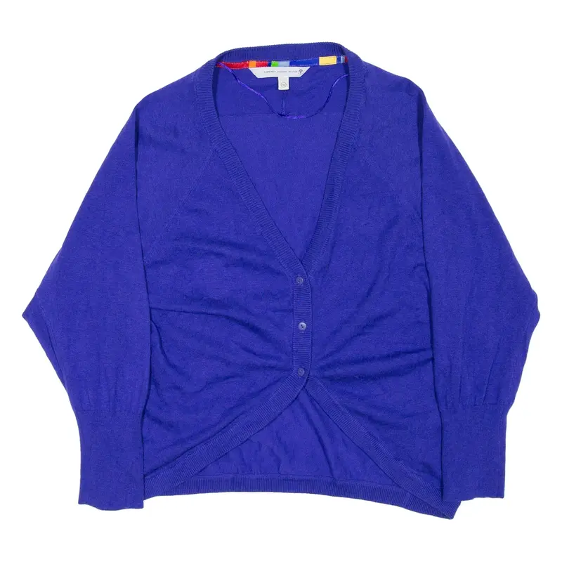 FAT FACE Girls Cardigan Blue Tight Knit 16Y