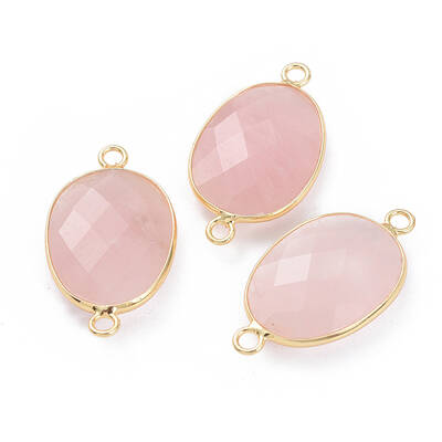 Natural Rose Quartz Links connectors
