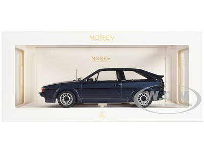 1987 Volkswagen Scirocco Scala Helios Blue Metallic 1/18 Diecast Model Car by Norev