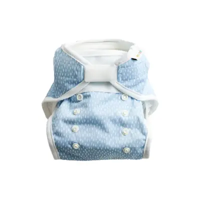 Vimse One Size Diaper Cover + Inserts, Blue Sprinkle