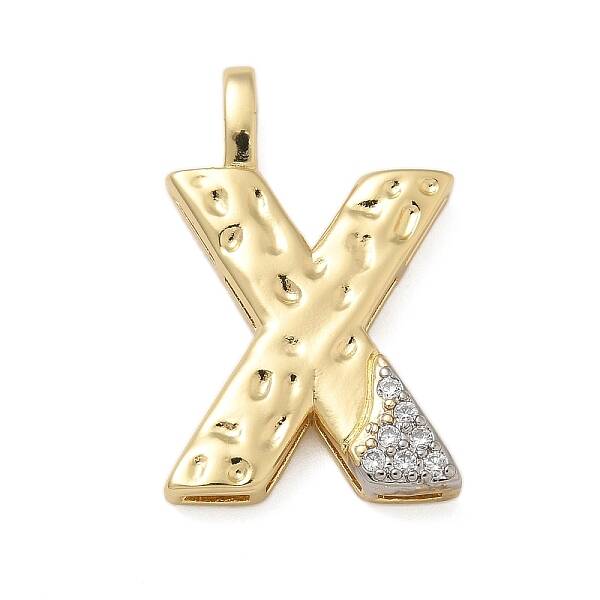 Brass Micro Pave Cubic Zirconia Pendants