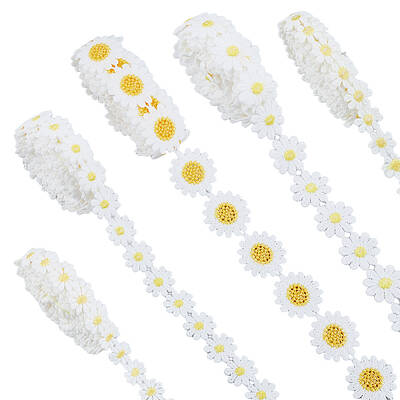 15 Yards 5 Styles Cotton Flower Lace Ribbon