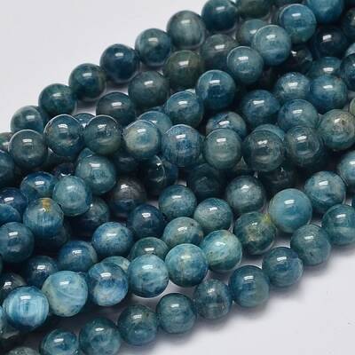 Round Natural Apatite Beads Strands