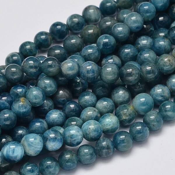 Round Natural Apatite Beads Strands