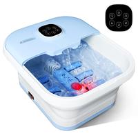 Electric Collapsible Foot Bath Spa Massager with Heat,16 Massage Rollers, Bubble, Remote Control Plug for Home Use, Comfort R...