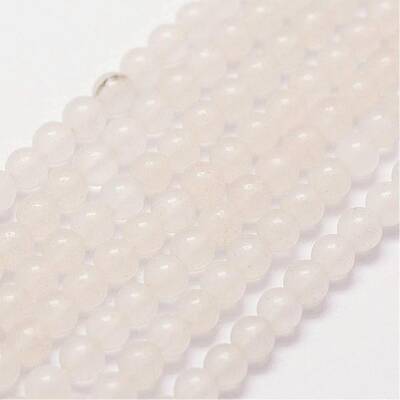 Natural White Jade Beads Strands