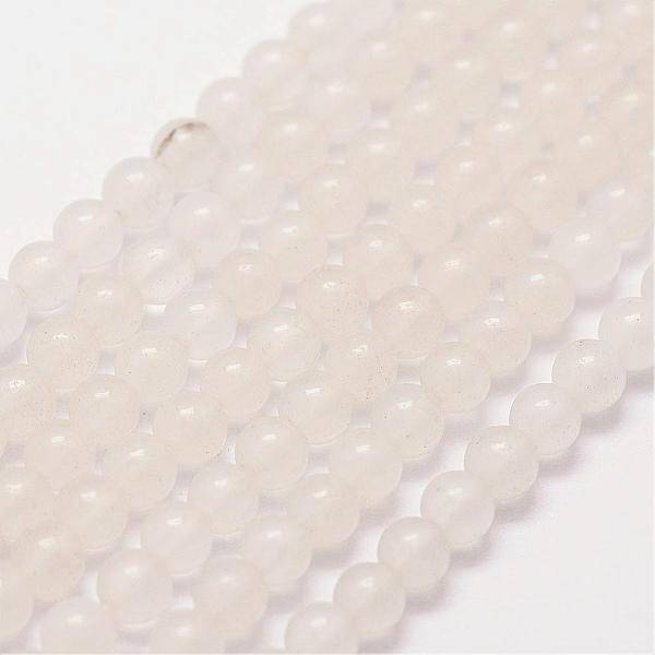 Natural White Jade Beads Strands