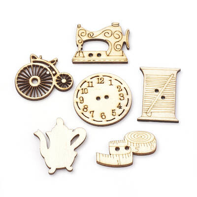 Wooden Buttons and Cabochons