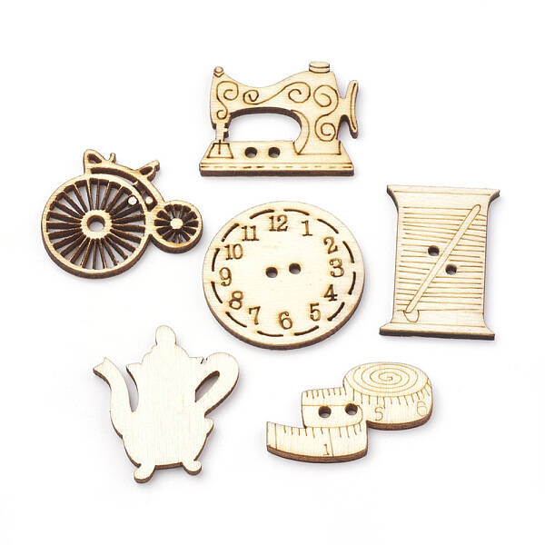 Wooden Buttons and Cabochons