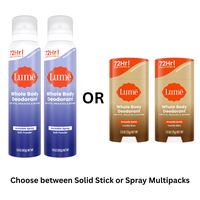 Aluminum Free Deodorant Multipack - Lume Spray or Solid Stick Deodorant, powered by Mandelic Acid, a Gentle AHA. Sensitive Sk...