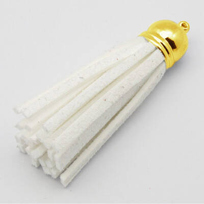 Golden Brass Suede Tassels for Cell Phone Straps Making