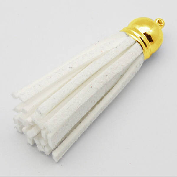 Golden Brass Suede Tassels for Cell Phone Straps Making