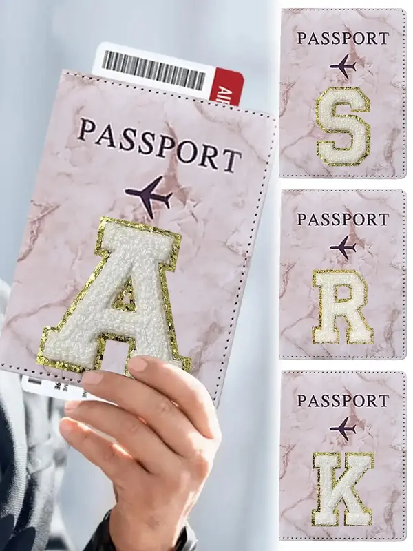 Fashion Letter Pattern Passport Case, Lightweight Passport Holder Cover, Travel Wallet for Men and Female, Perfect Vacation T...