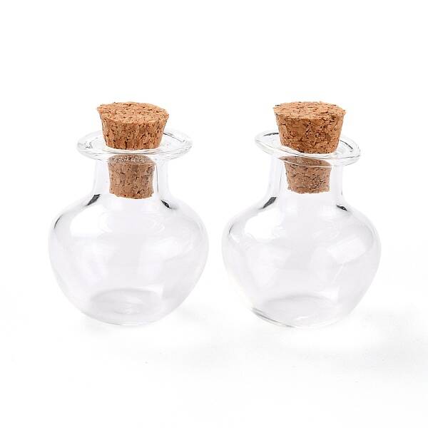 Round Glass Cork Bottles Ornament