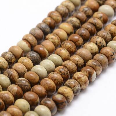 Natural Picture Jasper Beads Strands
