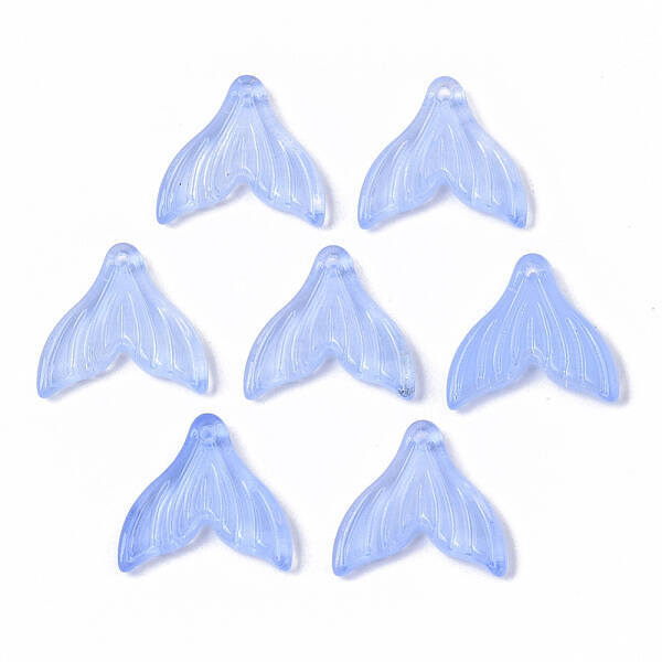 Transparent Spray Painted Glass Pendants
