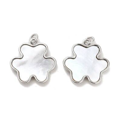 Brass Pave Shell Pendants