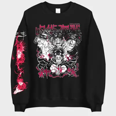 Choso JJK Graphic Sleeve shirt, Tokyo team Jujutsu Kaisen character, Jujutsu Kaisen Shirt, Yuji Gojo Megumi Nobara Sweatshirt...