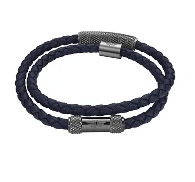 Police Bracciale Doppio In Pelle Urban Rebel Peagb0001122/23 - Lunghezza: 40 Cm