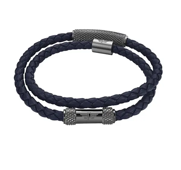 Police Bracciale Doppio In Pelle Urban Rebel Peagb0001122/23 - Lunghezza: 40 Cm