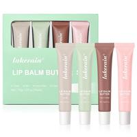 Long-lasting Hydration Lip Balm Butter Set, 4 Counts/set Moisturizing Lip Balm, Smooth and Non-greasy Texture, Perfect Lip Ca...