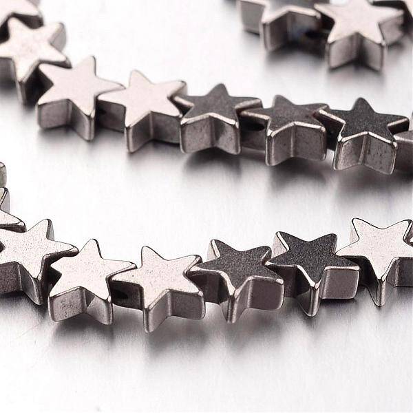 Electroplate Non-magnetic Synthetic Hematite Bead Strands