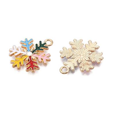 Christmas Theme Alloy Enamel Pendants