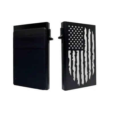 Minimalist Mens Simple Plain Aluminum Alloy Wallet Pop up Card Holder with RFID Blocking and Money Pocket Wallets Gifts for M...