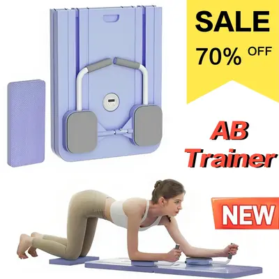 Elbow Support Automatic Rebound Abdominal Board with Knee Mat &Timer，Ab Exercise Machine for Home，Multiple Exercise Modes...