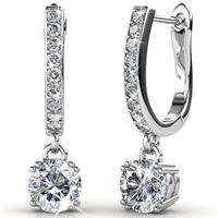 McKenzie 18k White Gold Plated Drop Dangle Earrings