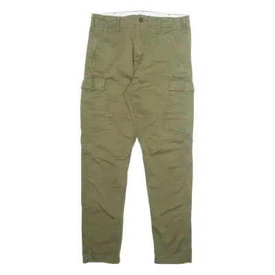 LEVI'S Cargo Mens Trousers Green Regular Tapered W28 L28