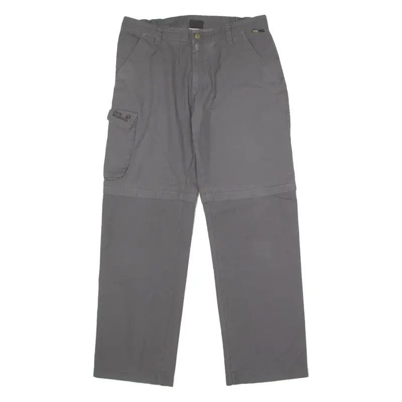 JACK WOLFSKIN Outdoor 2 in 1 Mens Trousers Grey Regular Straight W36 L31