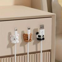 Cute Animal Design Cable Clip, 3 Counts Cable Management Holder, Cable Organizer for Desk & Bedside Table