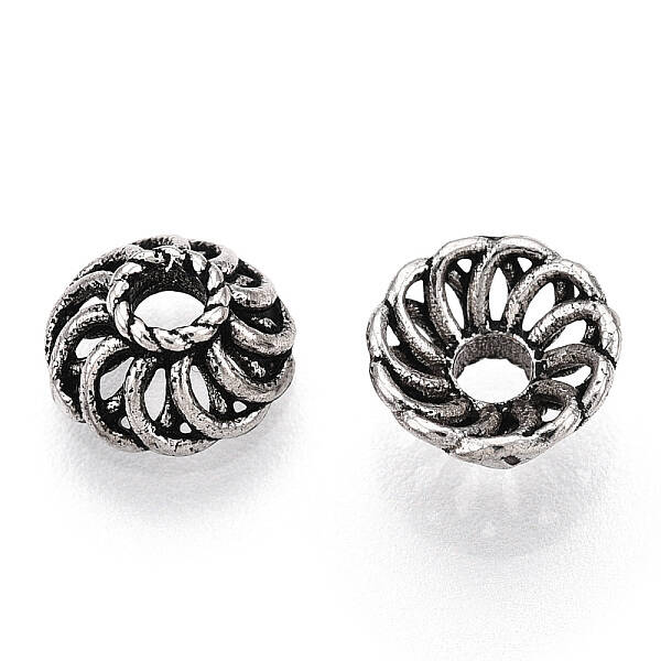 Tibetan Style 925 Sterling Silver Bead Caps