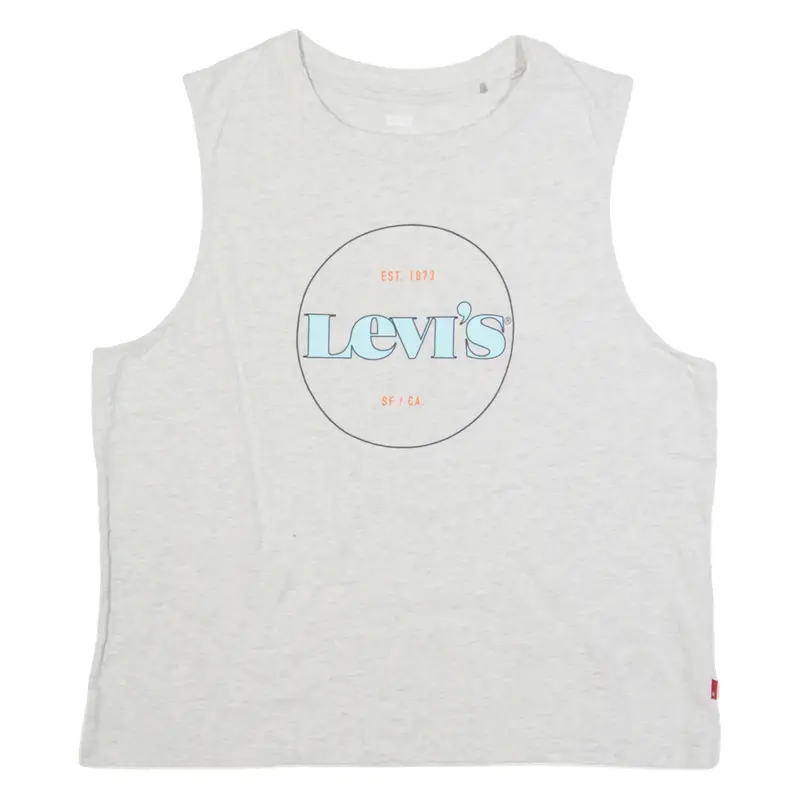 LEVI'S Womens Vest Grey Sleeveless L
