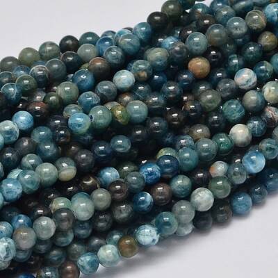 Round Natural Apatite Beads Strands