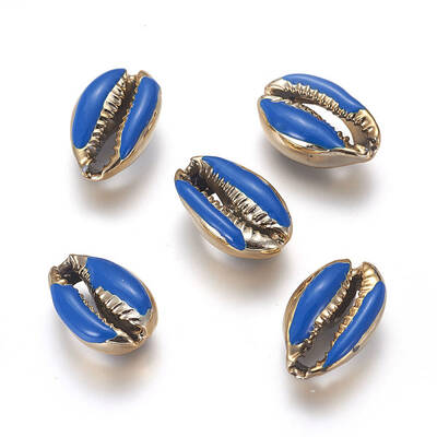 Electroplated Cowrie Shell Beads