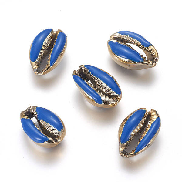 Electroplated Cowrie Shell Beads