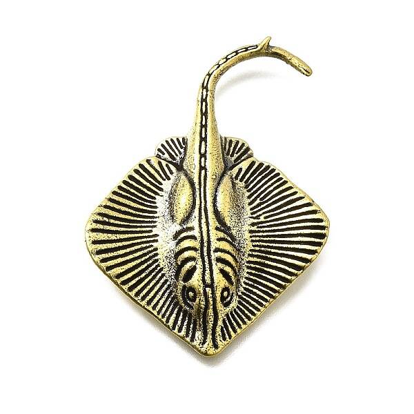 Brass Manta Ray Figurine Statue for Living Room Table Home Decoration