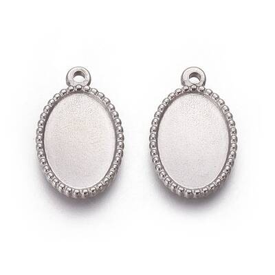 Tarnish Resistant 304 Stainless Steel Pendant Cabochon Settings