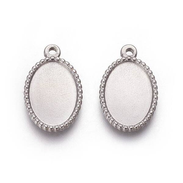 Tarnish Resistant 304 Stainless Steel Pendant Cabochon Settings