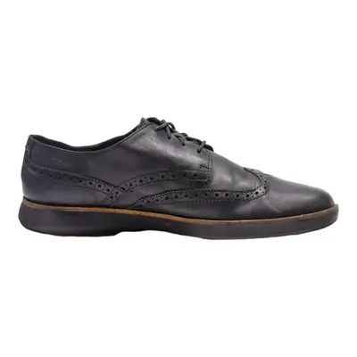 CLARKS Brogue Shoes Black Leather Mens UK 10
