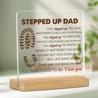 FathersDayGift Acrylic Desktop Decoration Sign, Clear Acrylic Desktop Ornament with Base, Gift for Family, Home Decor for Liv...