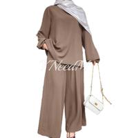MS228#Muslim women's OVERSIZED solid casual suit