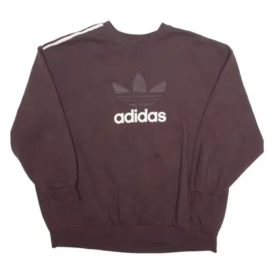 ADIDAS ORIGINALS Womens Sweatshirt Maroon L