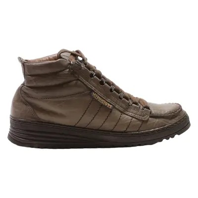 MEPHISTO High Top Trainers Brown Leather Mens UK 7